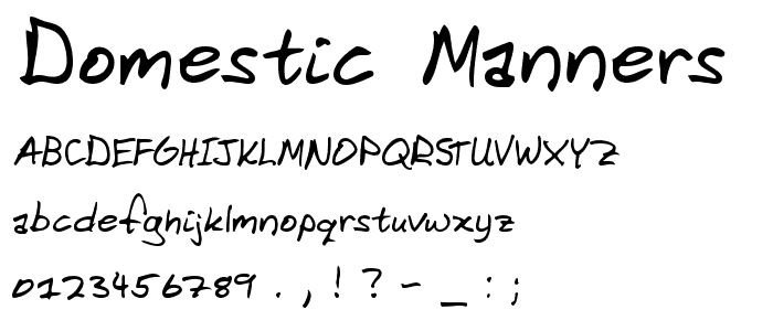 Domestic Manners font